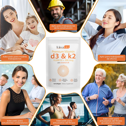 Vitaminas D3 + K2 | Fortalece tu Salud